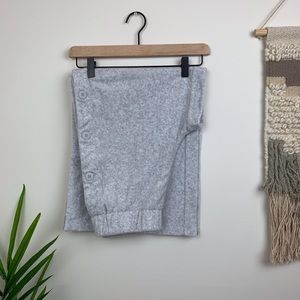 Anthro French Terry Side Button Culotte Pants